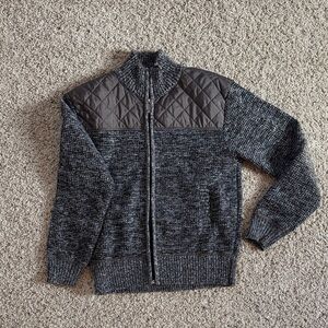 Kids' Charcoal Quilted Sweater